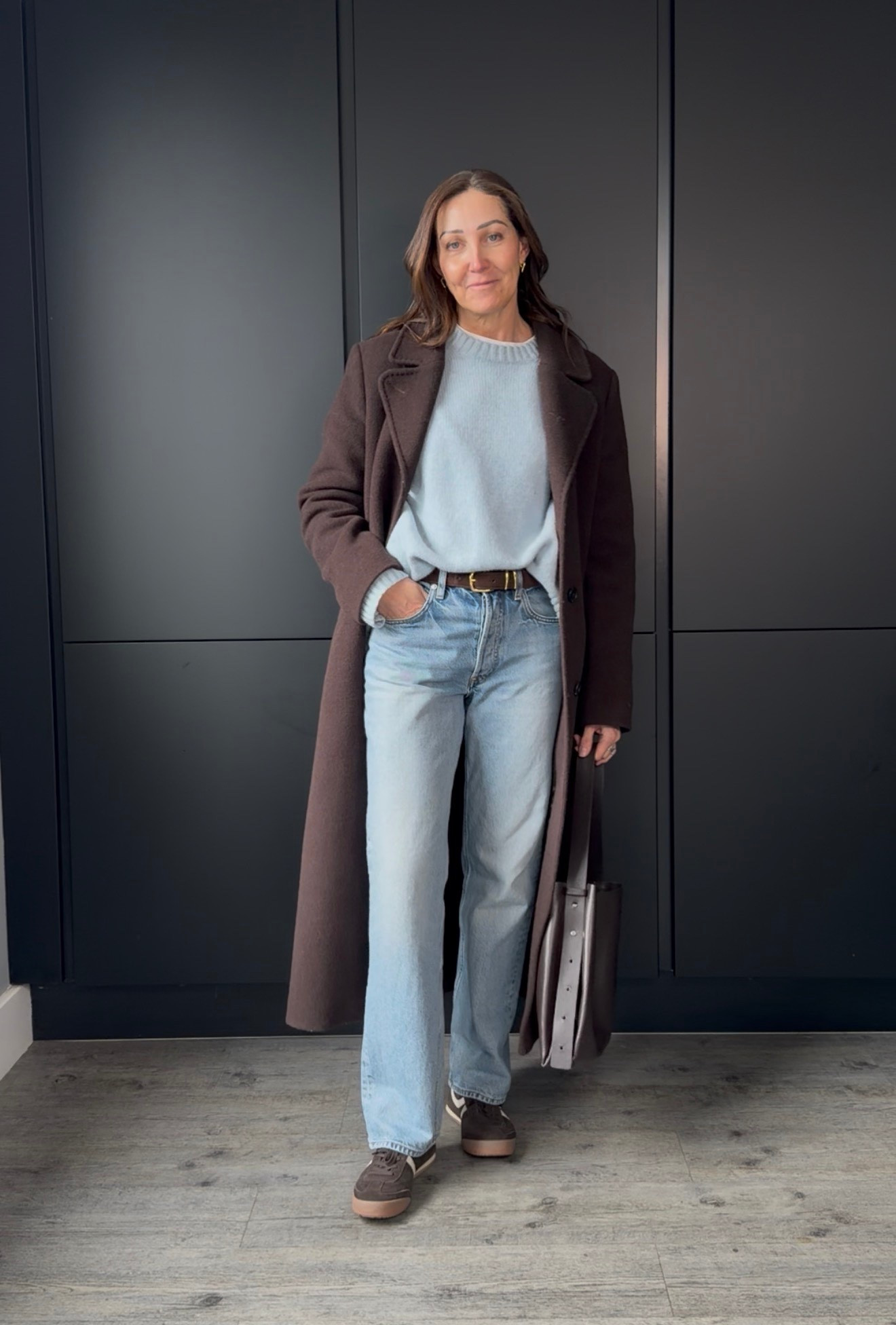 Baby blue and brown details. A match made in Pinterest heaven 💙🤎
I wear a 12 jumper x

#LTKwinter #LTKstyletip #LTKuk