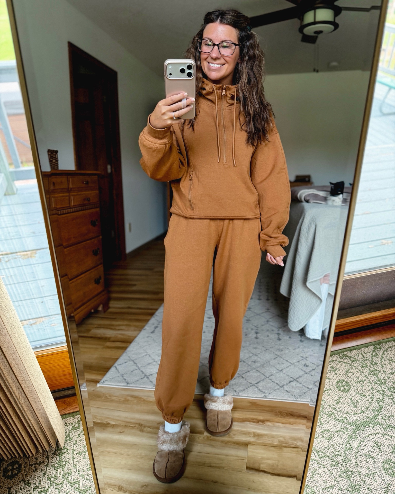 The comfiest set! Love this color for flal🙌🏽🫶🏽

small in the hoodie and xs petite in the joggers. My slippers are sooo old, but they bring them back every year. I linked this year’s version and some similar ones. I wear size 6.

#LTKPetite #LTKSeasonal #LTKootd
