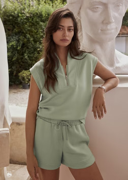 Loretta Half-Zip Sleeveless Sweat | Varley US