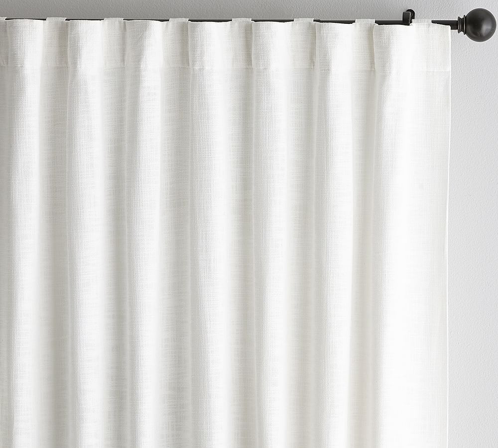 Seaton Textured Cotton Curtain | Pottery Barn (US)