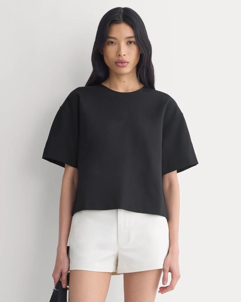 Ponte Oversized Tee | Black | Everlane