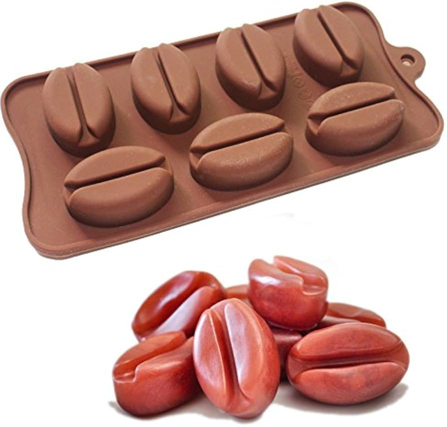 X-Haibei 3D Beans Ice Cube Soap Candy Plaster Jello Coffee Beans Shape Mold Silicone 7 Cavities 1... | Amazon (US)