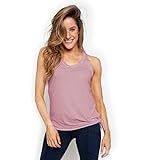 Women's Crew Neck Loose Fit Relaxed Flowy Side Tie Casual Workout Yoga Sport Running Tank Top,BLUSH, | Amazon (US)
