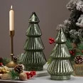 Better Homes & Gardens 12‘’  Decorative Tabletop Christmas Tree in Mercury Ribbed Green Glass... | Walmart (US)