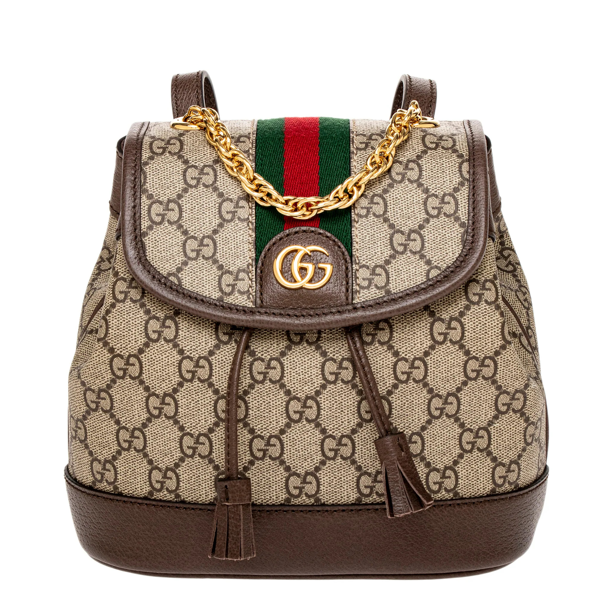 Gucci Ophidia Mini Backpack - Beige and Dark Brown | Overstock