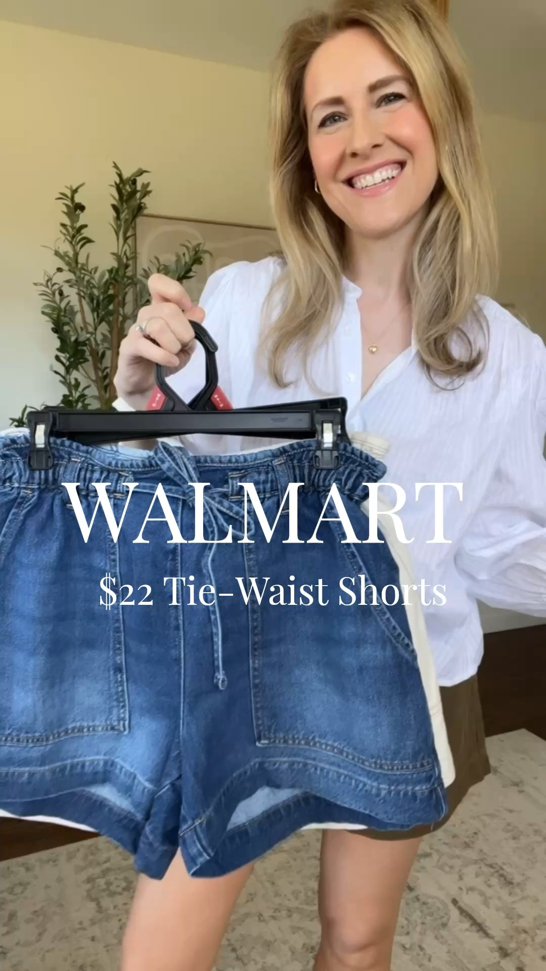 Walmart tie waist pull on shorts with deep pockets and 5” inseam, comfy and cute! Run small, I went up one size to a medium in these. #walmartfashion 

#LTKmomlife #LTKOver40 #LTKootd