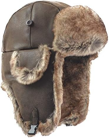 Janey&Rubbins Russian Hat Fur Soviet Ushanka Cossack Winter Cap Earflap Snow Ski Headwear | Amazon (US)