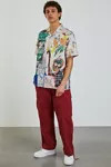 Basquiat UO Exclusive Allover Print Camp Collar Shirt | Urban Outfitters (US and RoW)