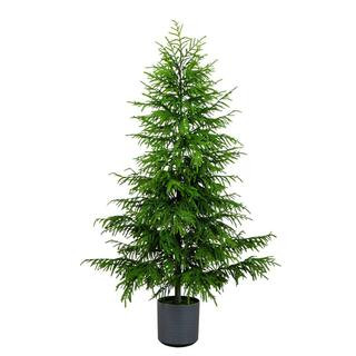 7 ft. Artificial Real Touch Norfolk Island Pine Christmas Tree with Natural Look | The Home Depot