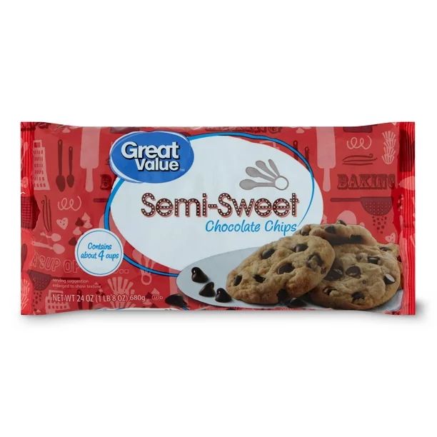 Great Value Semi-Sweet Chocolate Chips, 24 oz | Walmart (US)