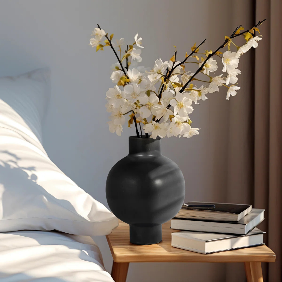 Bronsyn Neutral Round Modern Ceramic Bubble Vase | Wayfair North America