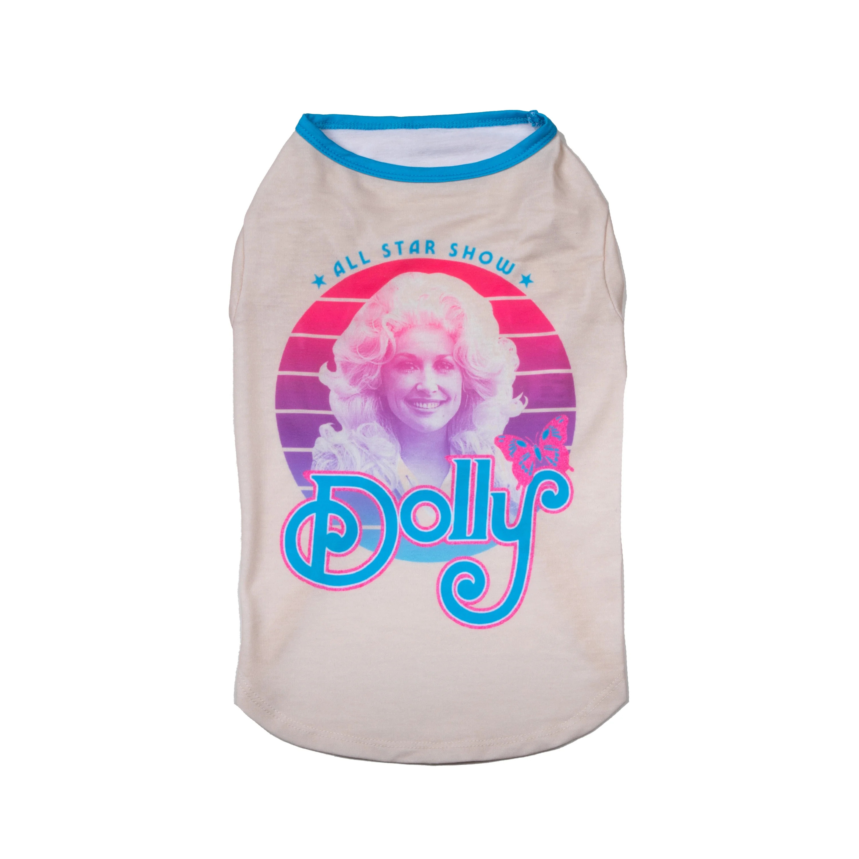 Doggy Parton, Dog Clothes, All-Star Show Dolly Dog T-Shirt, White, XS | Walmart (US)