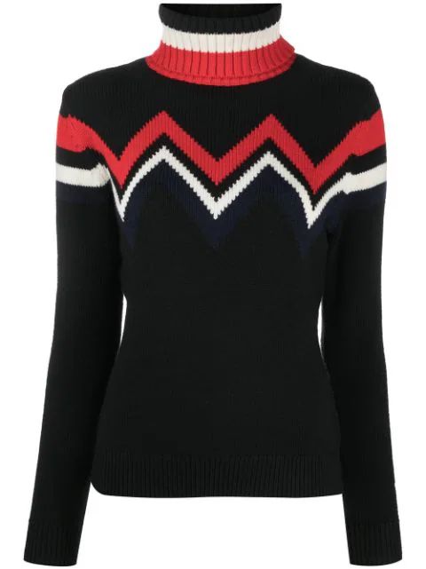 chevron knit roll neck jumper | Farfetch (US)