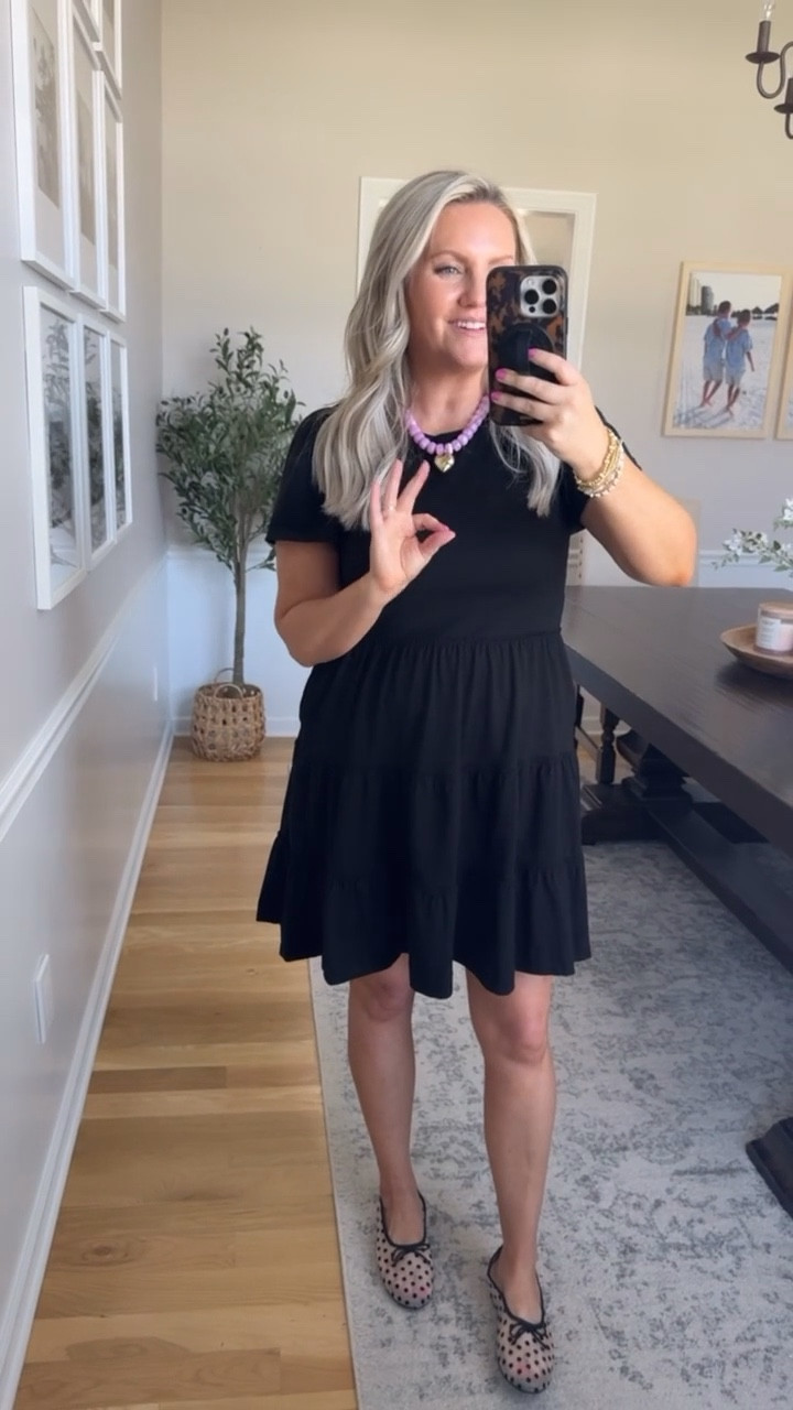 This black t shirt dress from Walmart is one of those easy outfits you can throw on and still look put together. I paired it with these adorable mesh polka dot ballet flats to dress it up a bit, making it perfect for spring!

Walmart fashion Walmart dress black tshirt dress Walmart new arrivals casual spring dress everyday outfit ideas mesh ballet flats polka dot flats casual chic outfit Walmart must haves lovelylifestyling

#LTKootd #LTKTravel #LTKSeasonal