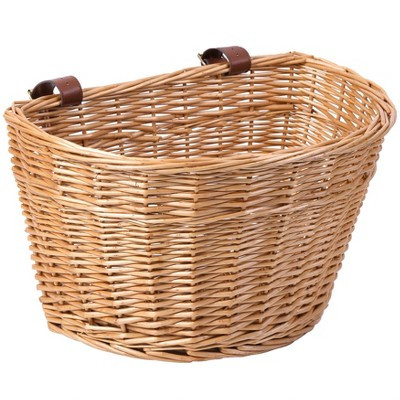 Wicker Front Cargo Bike Basket - Perfect for Riders of All Ages and Genders - for Beach Cruiser, Stationary Bike, E-bike, or Road Bike | Target