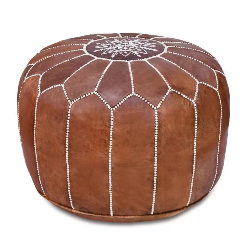 Spada Moroccan Leather Pouf | Wayfair North America