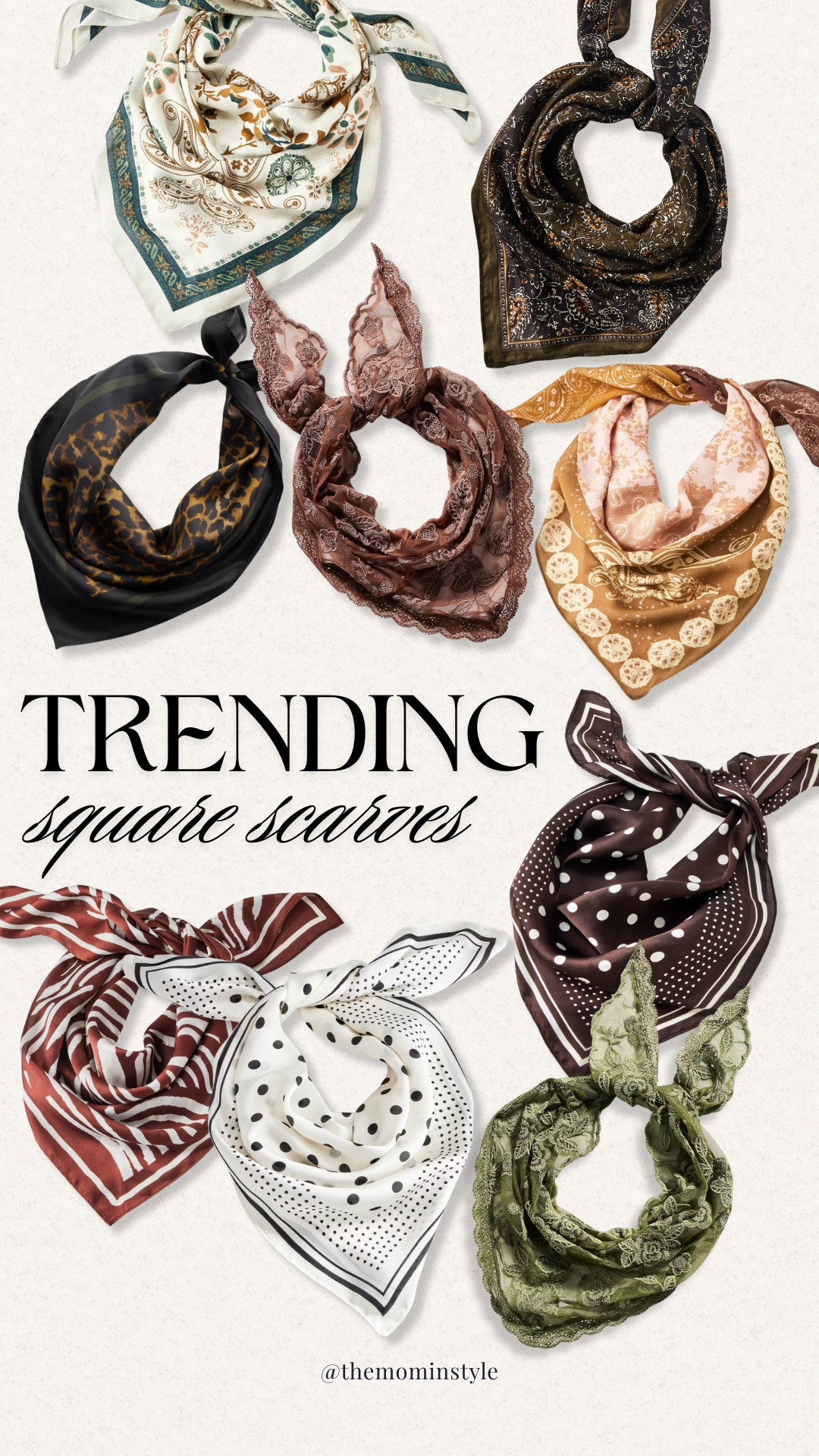 Square scarves are back and there are so many cute ways to wear them. Tie one around your neck, add it to your bag, or use it as the finishing touch to a simple fall outfit.

square scarves, fall accessories, scarf styling, fall fashion accessories, neck scarf, bag accessories, women’s fall fashion, TheMomInStyle 

 #LTKNYFW #LTKdayinmylife #LTKootd