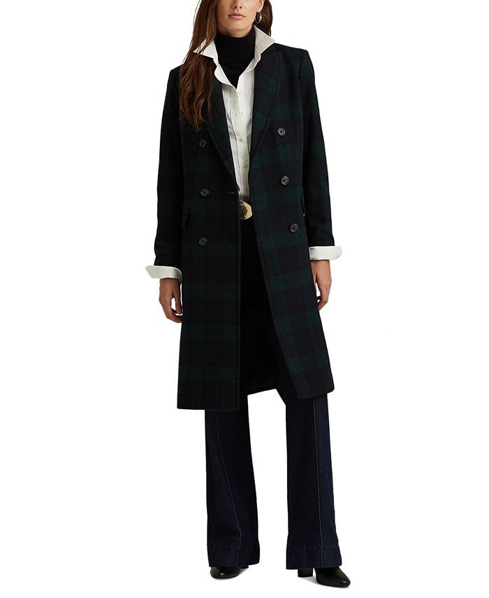 Lauren Ralph Lauren Plaid Wool-Blend Coat & Reviews - Coats & Jackets - Women - Macy's | Macys (US)