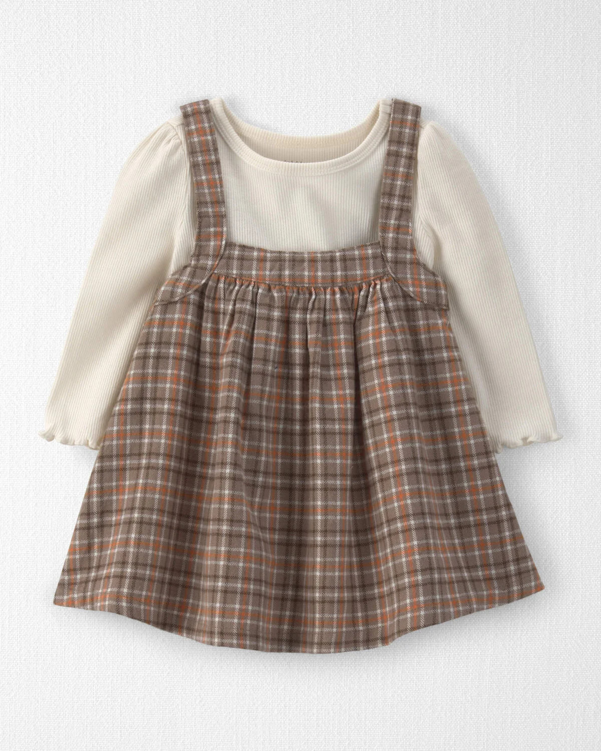 Baby Girl 2-Piece Organic Cotton Plaid Jumper Set | Carter's Inc