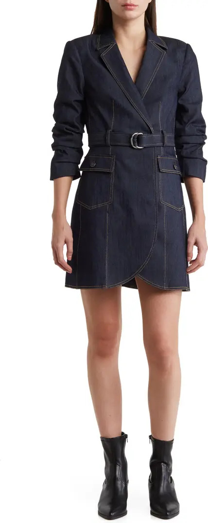 Jenessa Belted Denim Blazer Dress | Nordstrom