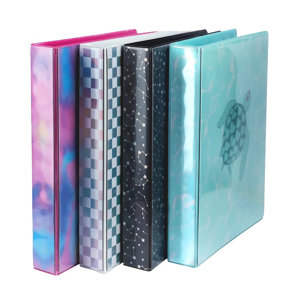 Yoobi 3 Ring Binders - 1 Inch Binder with Round D Rings and 2 Pockets, Durable, PVC-Free Organize... | Amazon (US)
