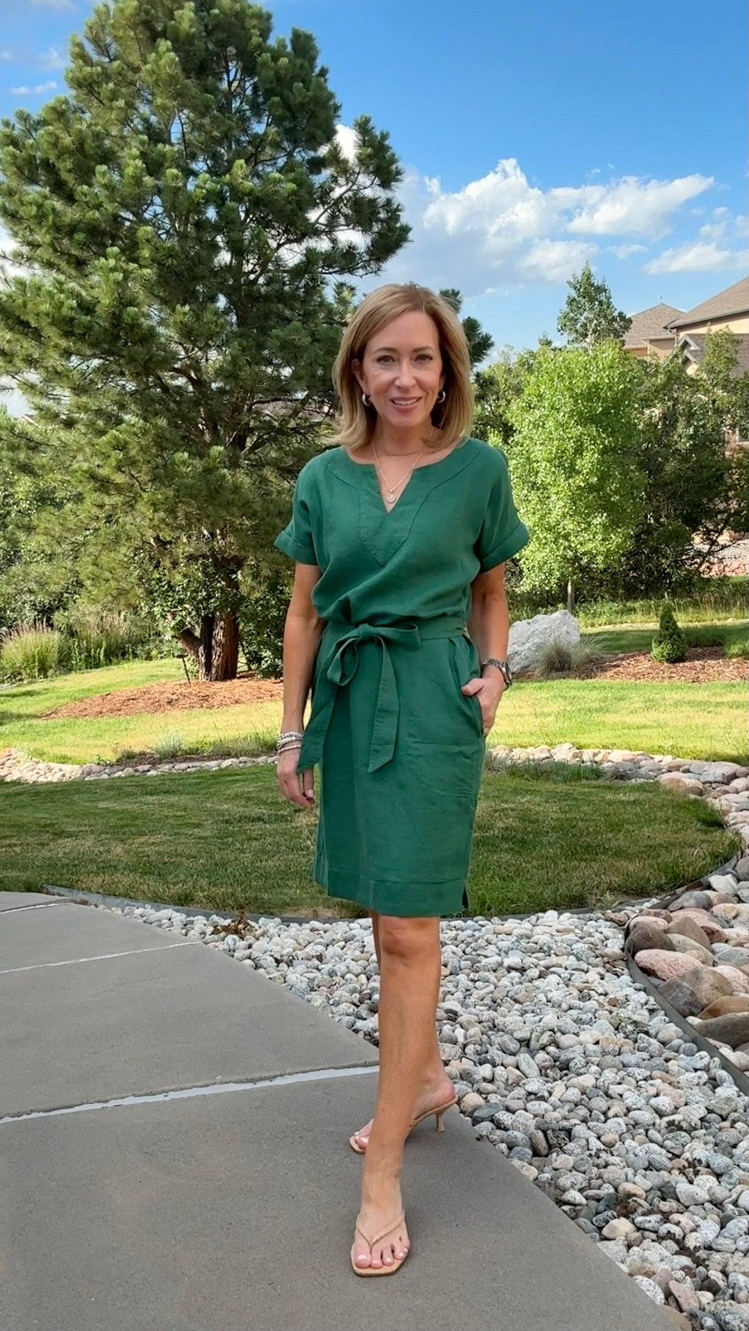 Elegant, comfortable and ON SALE! I love everything about this pretty green linen dress. It runs true to
size, I am 5’0” wearing a petite small. 

@talbotsofficial
#talbots #mytalbots 
#ad @shop.LTK
#liketkit 

#LTKStyleTip #LTKPetite #LTKSaleAlert