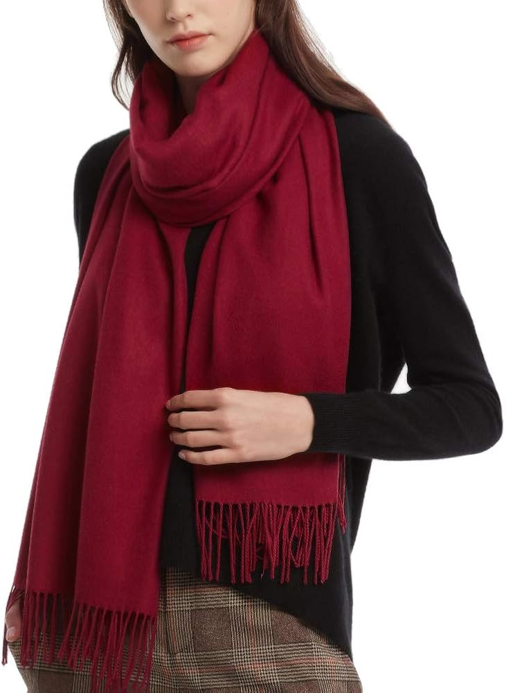 Womens Winter Scarf Cashmere Feel Pashmina Shawl Wraps Soft Warm Blanket Scarves for Women | Amazon (US)