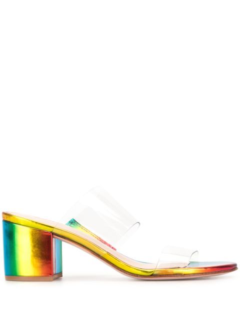 holographic block-heel sandals | Farfetch (US)