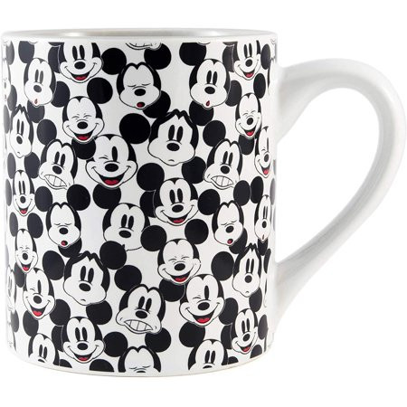 Disney Mickey Mouse Face Pattern 14oz Ceramic Coffee Mug | Walmart (US)