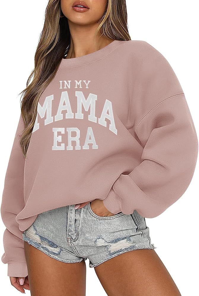 LOMON Crewneck Sweatshirt for Women Casual Oversized Pullover Hoodies Long Sleeve Fleece Tops Swe... | Amazon (US)