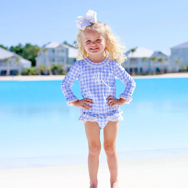 Capri Blue Rash Guard Set | Classic Whimsy