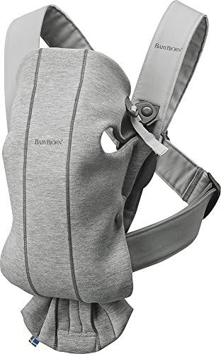 BABYBJÖRN Baby Carrier Mini, 3D Jersey, Light Gray | Amazon (US)