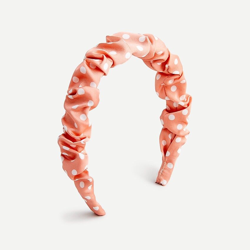 Scrunchie headband in dot print | J.Crew US