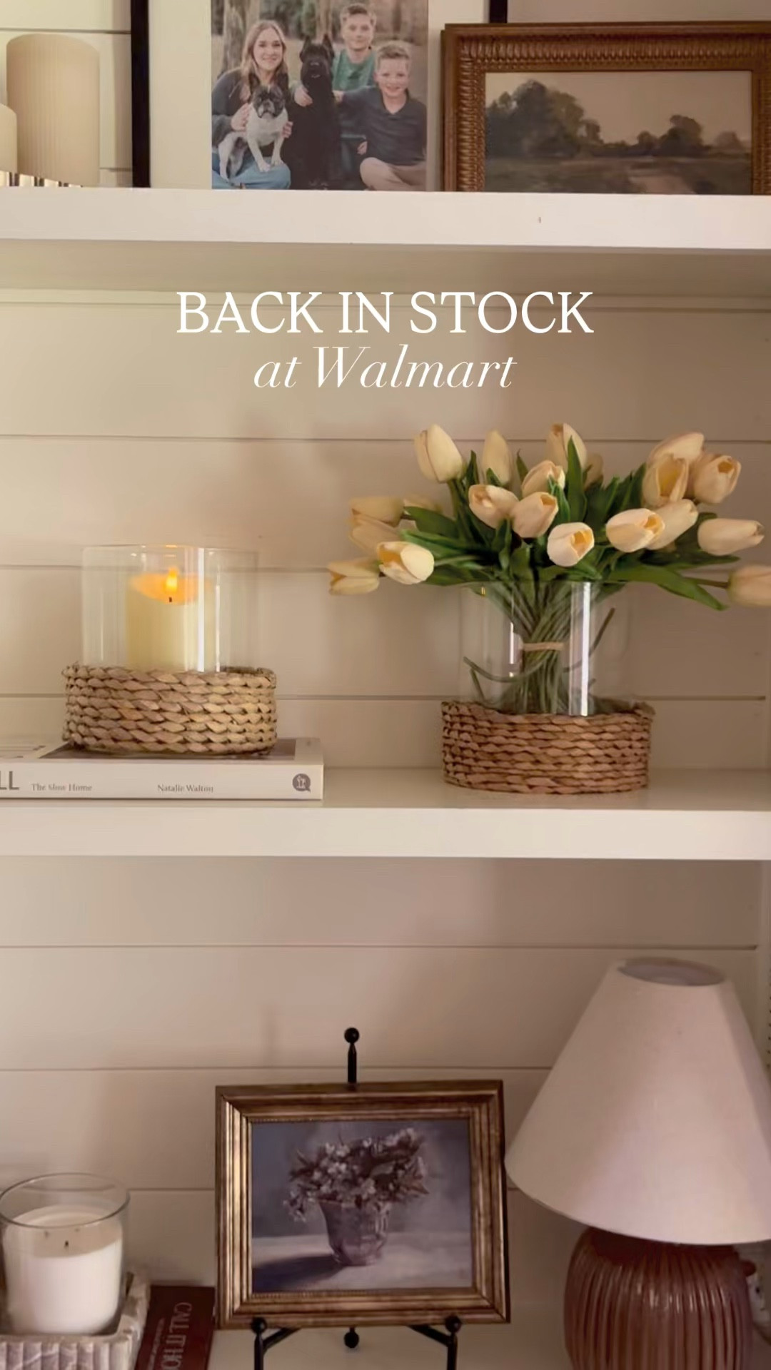 My favorite rattan glass hurricanes are back at Walmart!  Paired them with my favorite flameless candles and best selling tulips from Amazon! 

#LTKHome