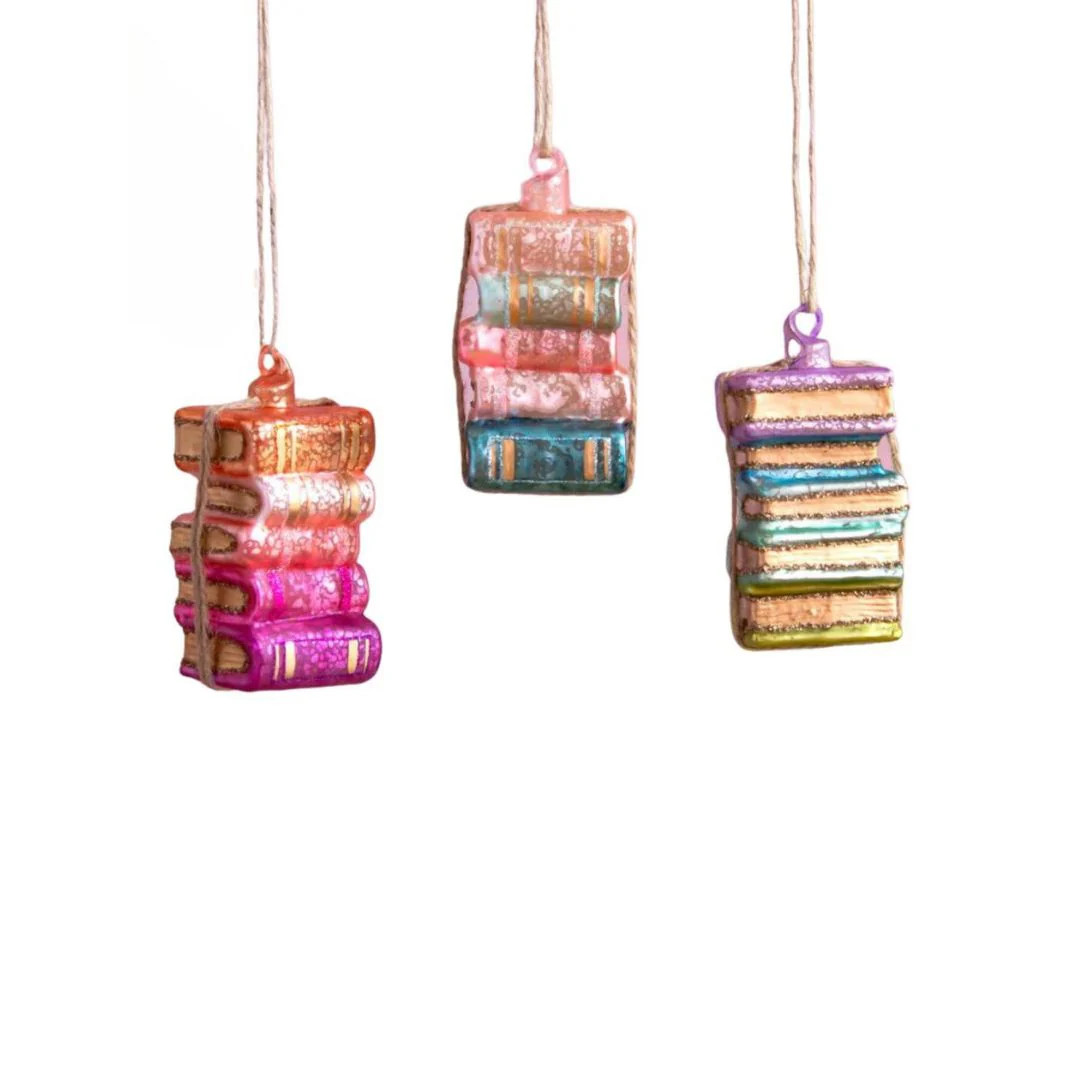 Book Ornament | Pink Antlers