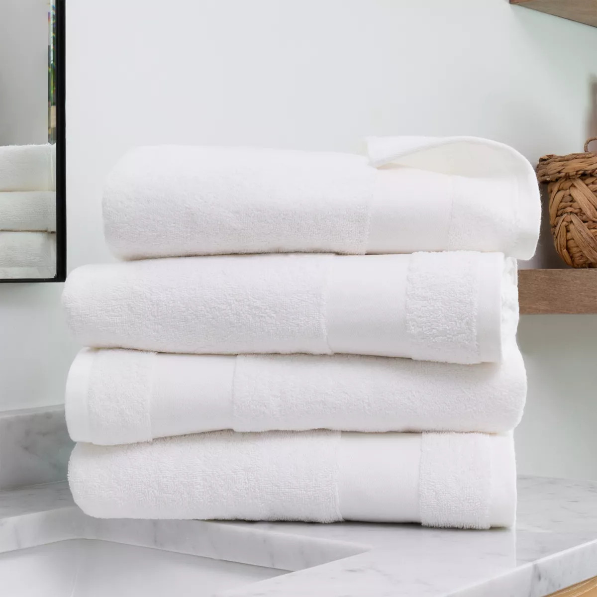 Set Of 4 Bath Towels, 100% Super Plush Premium Cotton, Washcloths and Hand Towels - Becky Cameron | Target