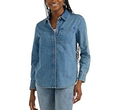 Lee Women's Legendary Long Sleeve All Purpose Button Down Shirt | Amazon (US)