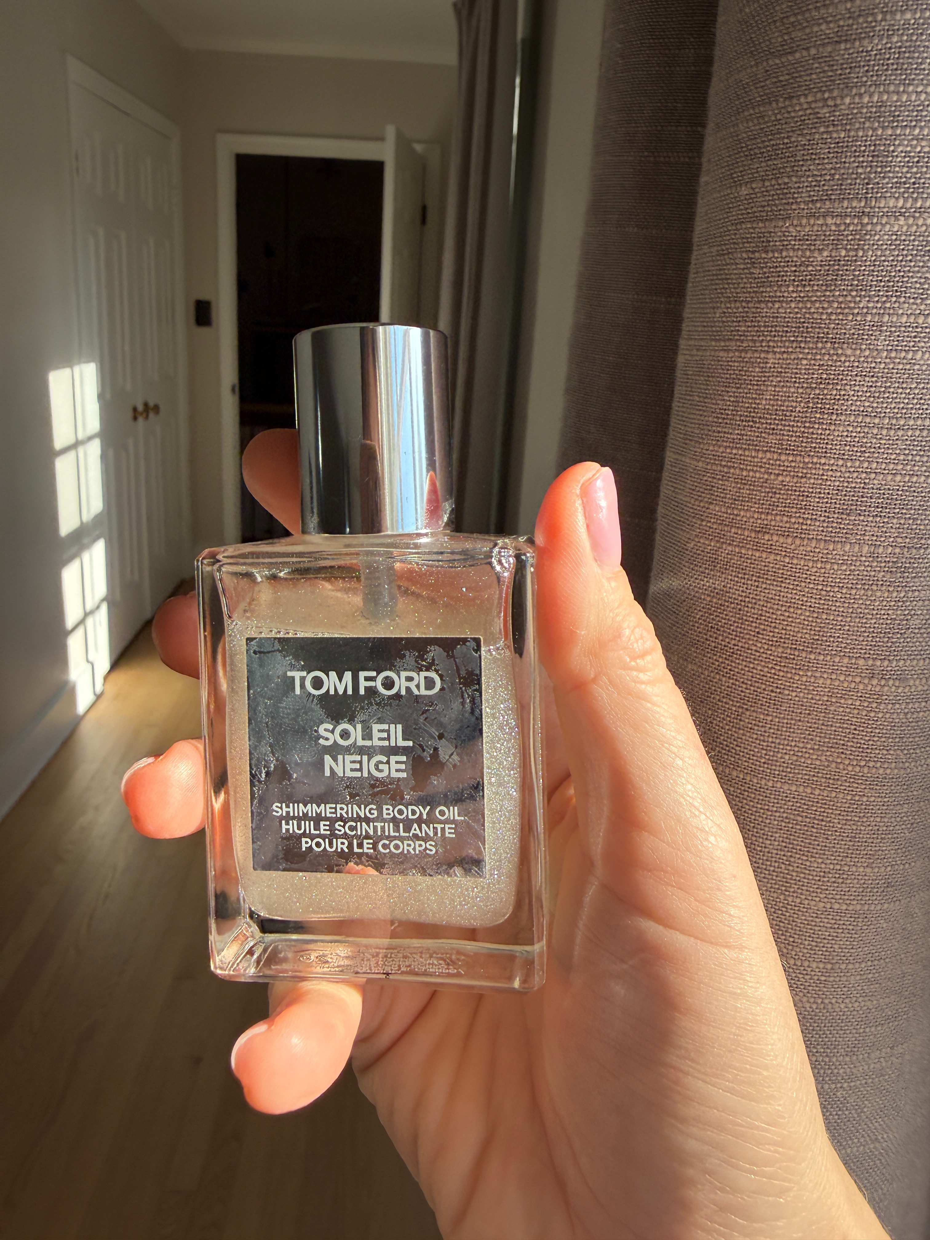 TOM FORD Soleil Neige Shimmering Body Oil = instant glow + luxury ✨

This body oil leaves skin silky smooth with the most beautiful, subtle shimmer — never greasy, just radiant. The Soleil Neige scent is fresh, elegant, and perfect year-round, especially for special occasions or anytime you want that “expensive glow.”

I love applying it to shoulders, collarbones, arms, and legs for a soft, luminous finish that catches the light beautifully.

✨ Pro tip: Apply after a shower on slightly damp skin for the smoothest, longest-lasting glow. 

 #LTKgrwm #LTKmorningroutine #LTKBeauty