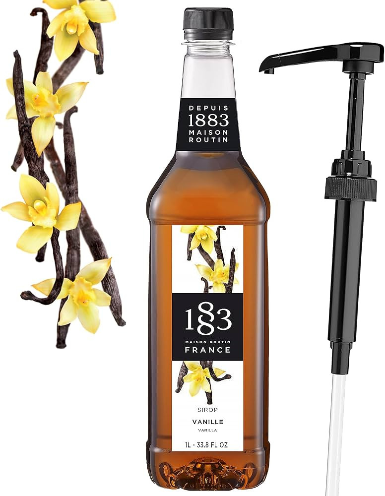 Vanilla Syrup with Pump for Coffee 33.8 Ounces — 1883 Vanilla Coffee Syrup, Made in France | Amazon (US)