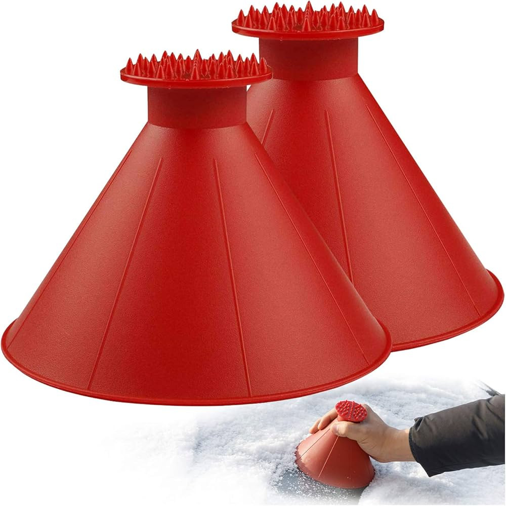 Magical Car Ice Scraper with Funnel,2 Pack Cone Windshield Ice Scrapers,Round Snow Scraper for Ca... | Amazon (US)