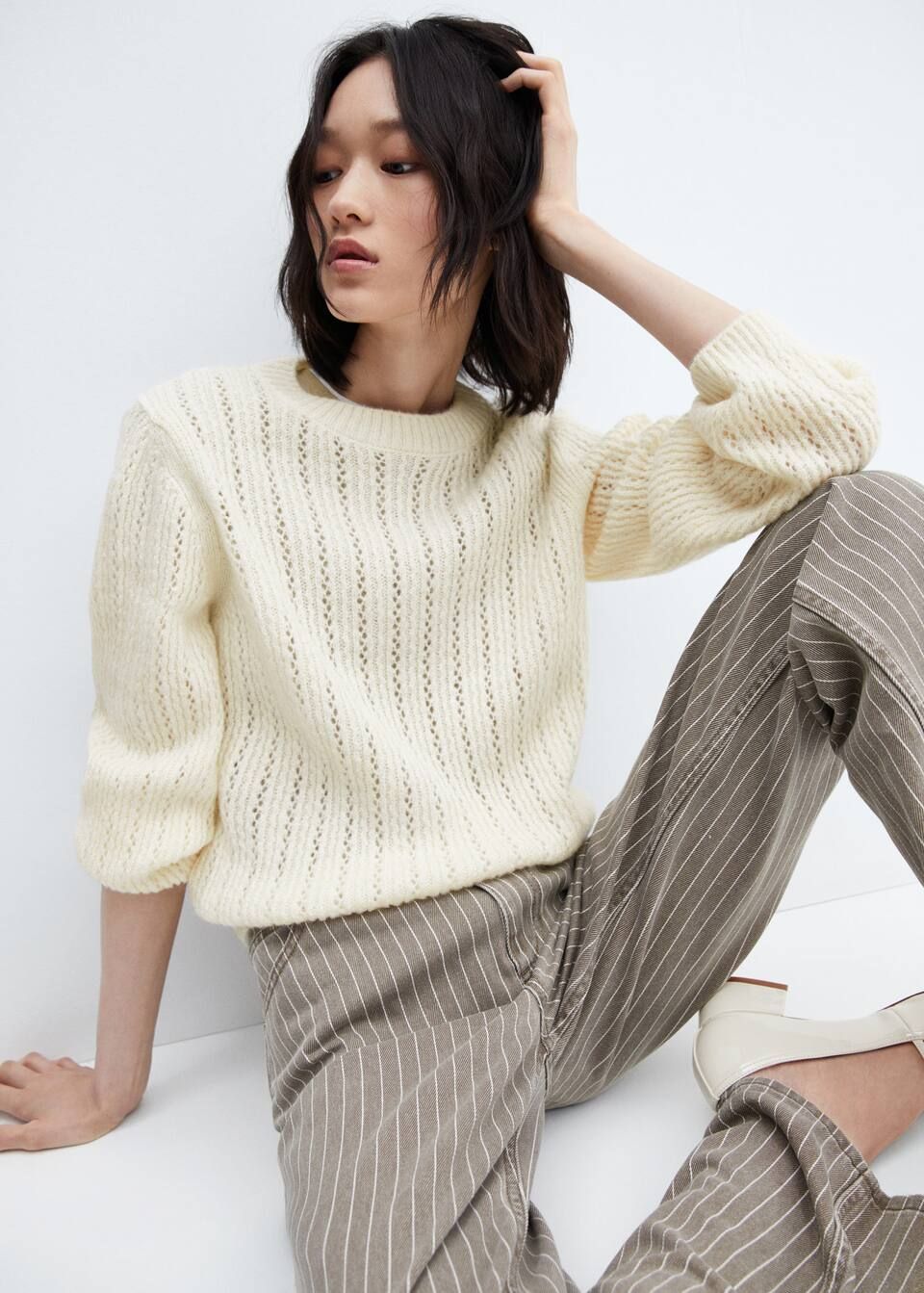 Openwork panel sweater | MANGO (US)