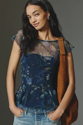 By Anthropologie Illusion Corset Top | Anthropologie (US)