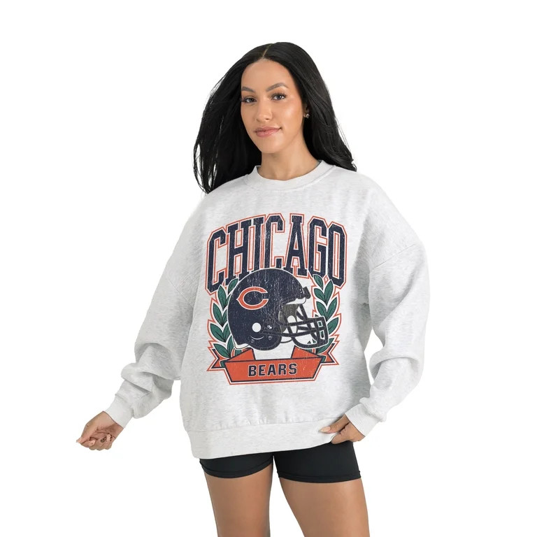 Women's Gameday Couture Gray Chicago Bears Heritage Premium Fleece Pullover Sweatshirt | Walmart (US)