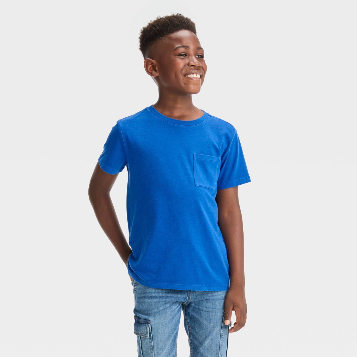 Boys' Short Sleeve Washed Solid T-Shirt - Cat & Jack™ | Target