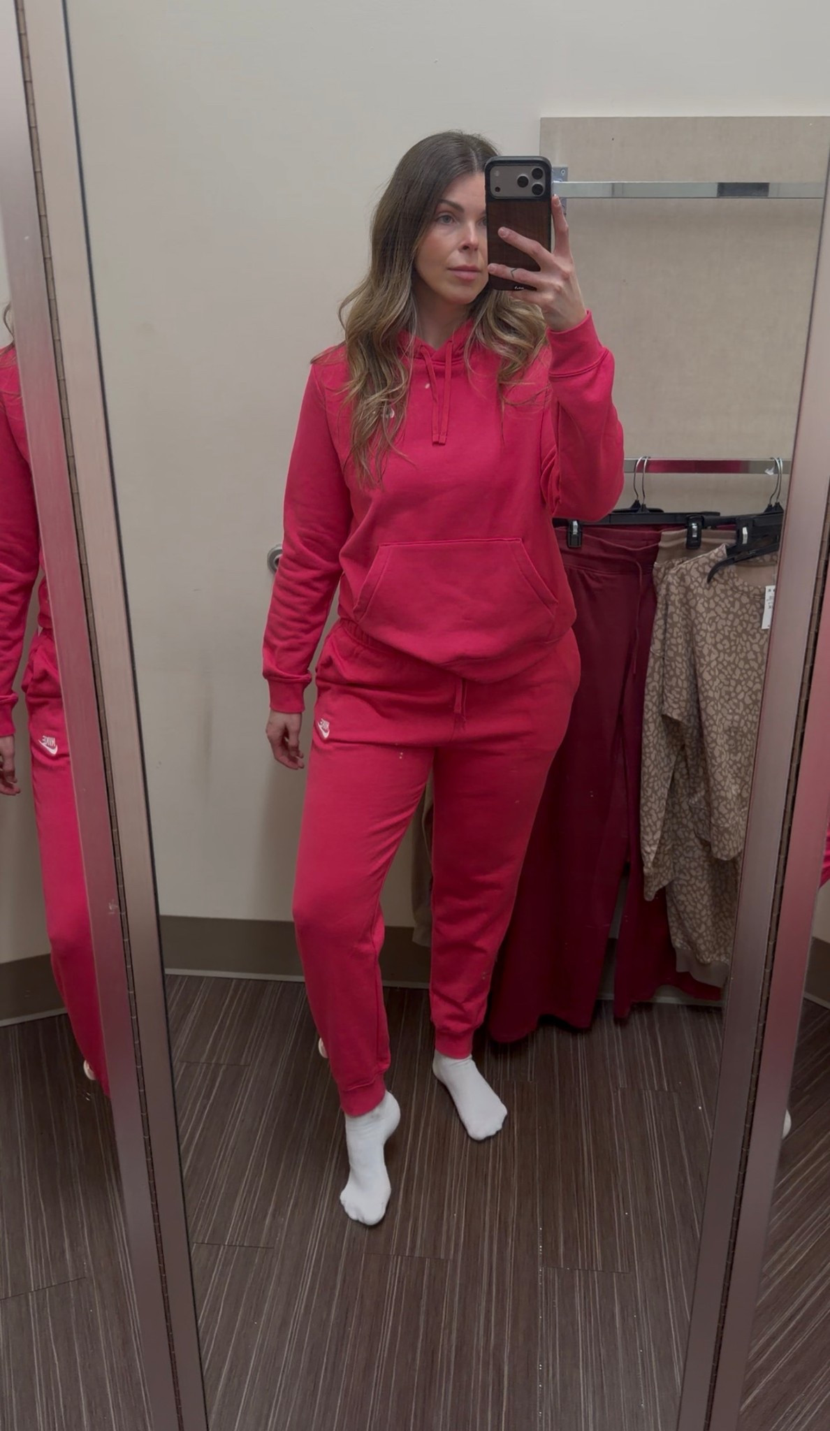 The most perfect and fun Nike matching set! 🩷 Pants are a mid rise fit which I love! The hoodie isn’t super over sized but has enough room. So excited for this! The color is Rush Pink! 🫶🏼

#LTKootd #LTKdayinmylife #LTKMidsize