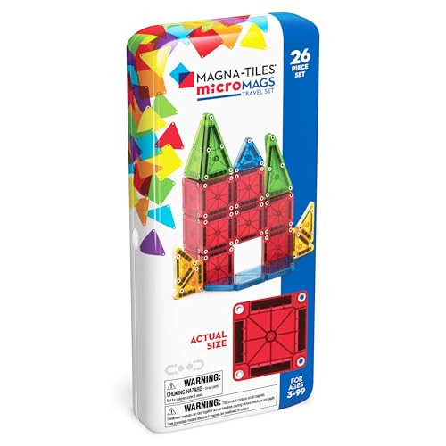 MAGNA-TILES microMAGS 26-Piece Travel Magnetic Construction Set – Bold Colors, The Original Mag... | Amazon (US)