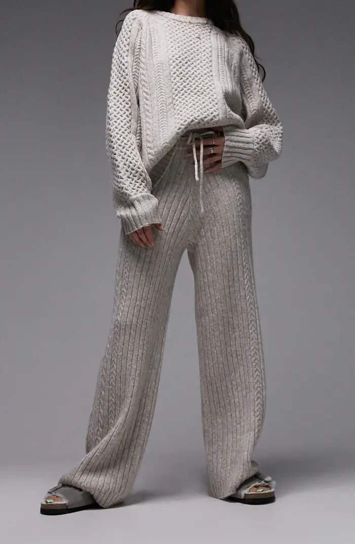Loungewear Sweater & Wide Leg Pants Set | Nordstrom