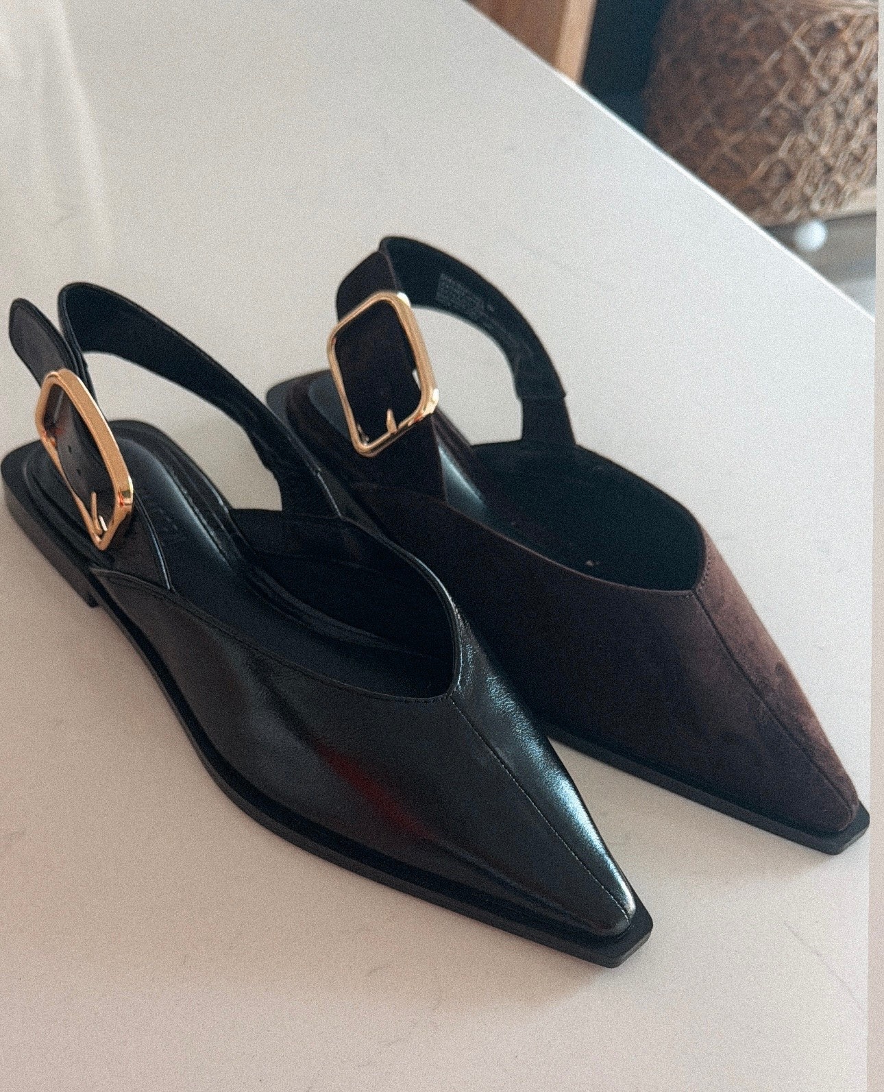 Couldn’t decide on which color so I got both! Obsessed with them and loving that brown suede! TTS!