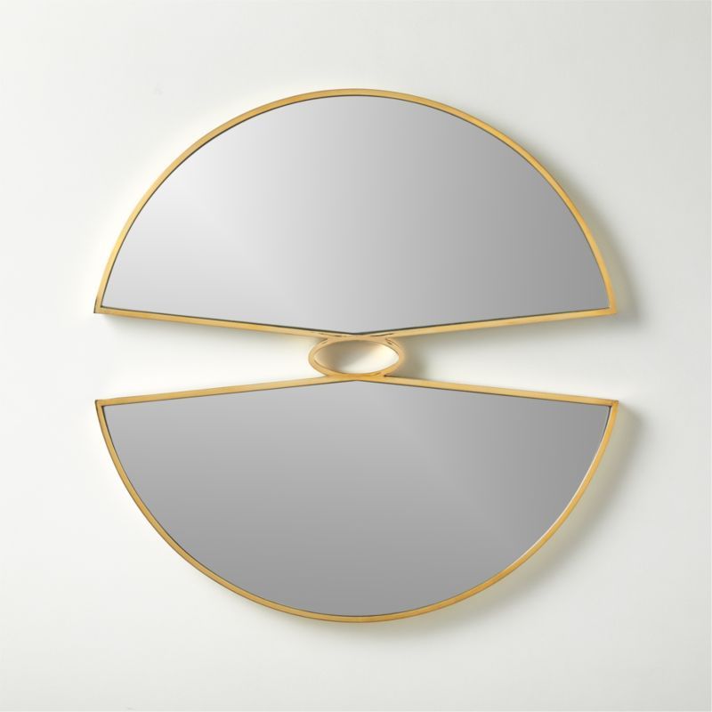 Meji Brass Round Wall Mirror 32" | CB2 | CB2