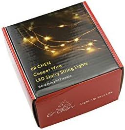 ER CHEN LED String Lights Plug in 66 ft with 200 LEDs, Waterproof Decorative Fairy Lights for Bed... | Amazon (CA)